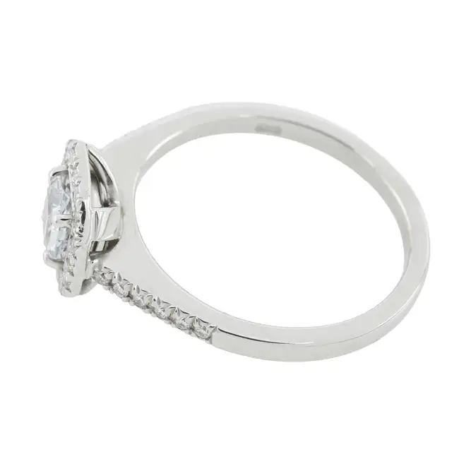 18ct gold Fancy Light Blue diamond and diamond cluster ring