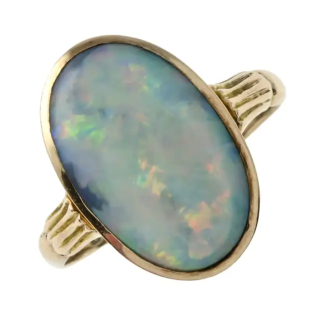 Early 20th century gold opal ring