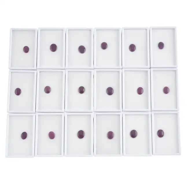 Assorted oval-shape ruby cabochons, 343.20g