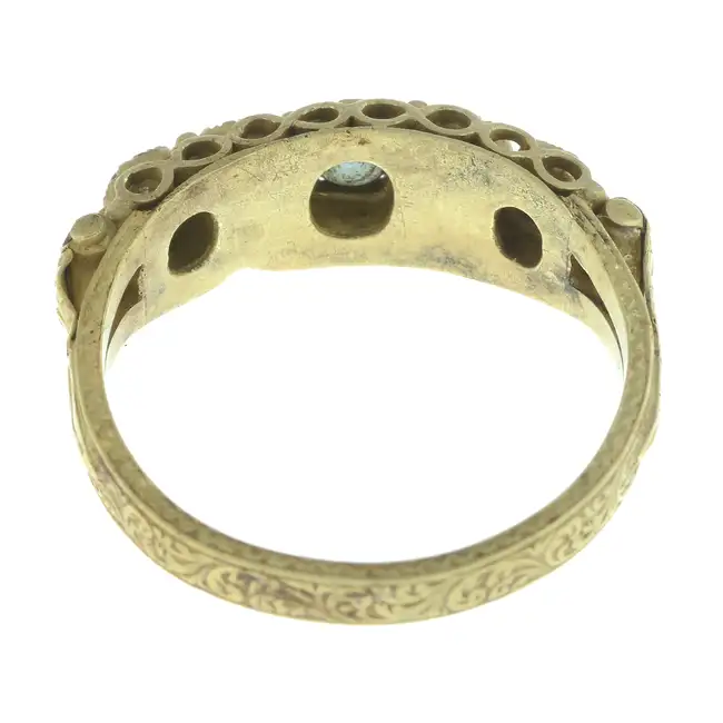 Mid 19th century paste five-stone ring