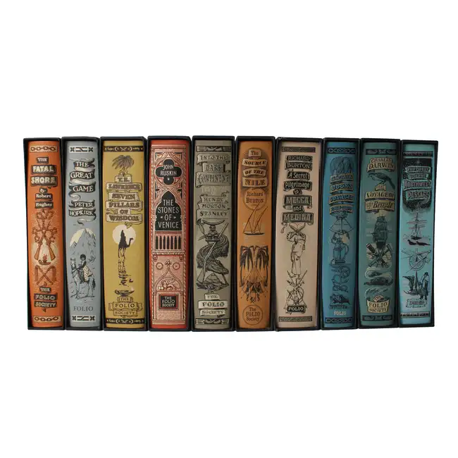 Ten assorted Folio Society books