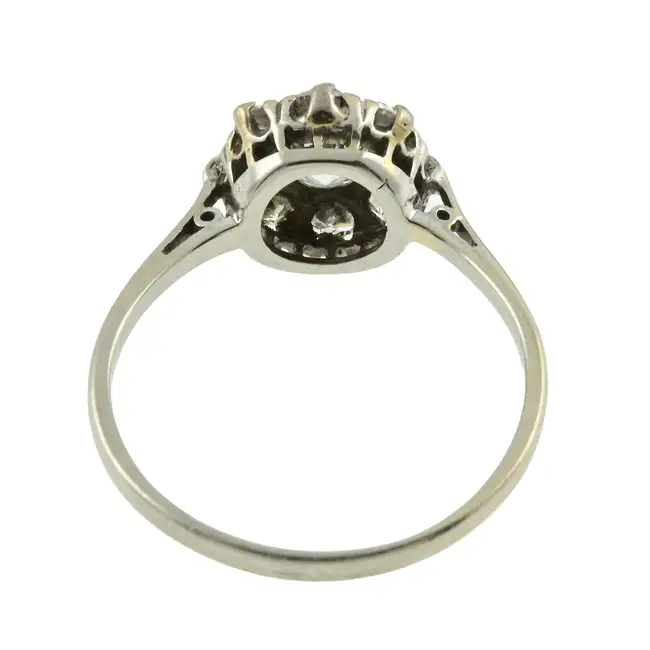 Mid 20th century diamond cluster ring