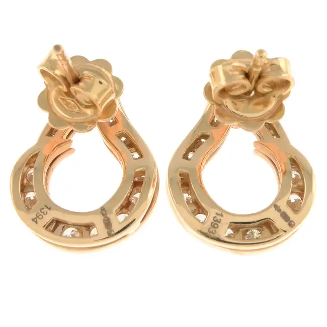 18ct gold diamond stud earrings 