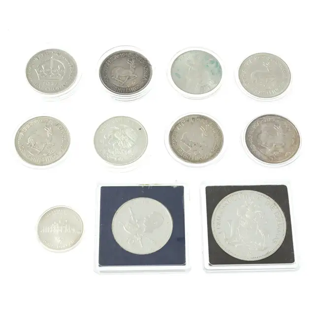 Assorted silver coins