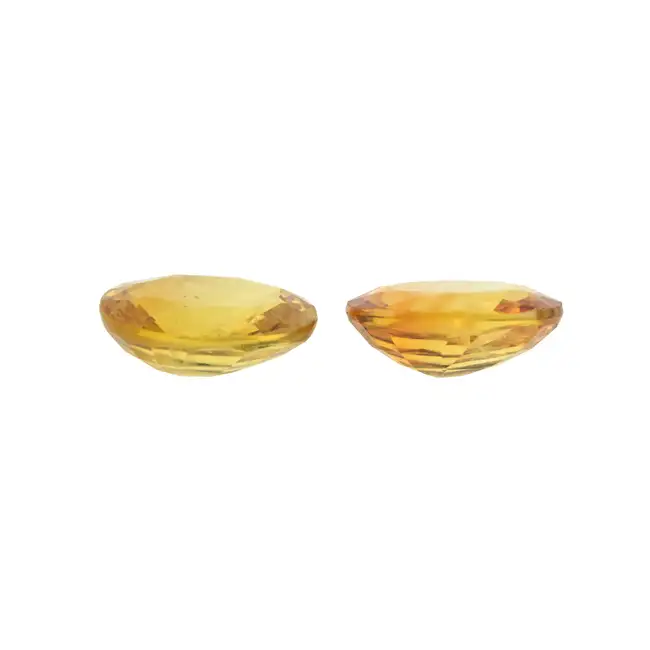 Two oval-shape orange sapphires, 3.95ct