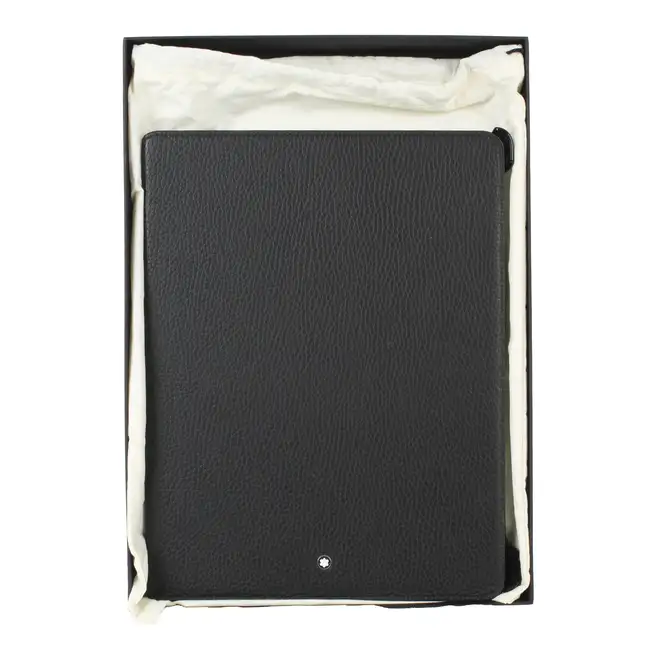 Montblanc black leather and plastic tablet case