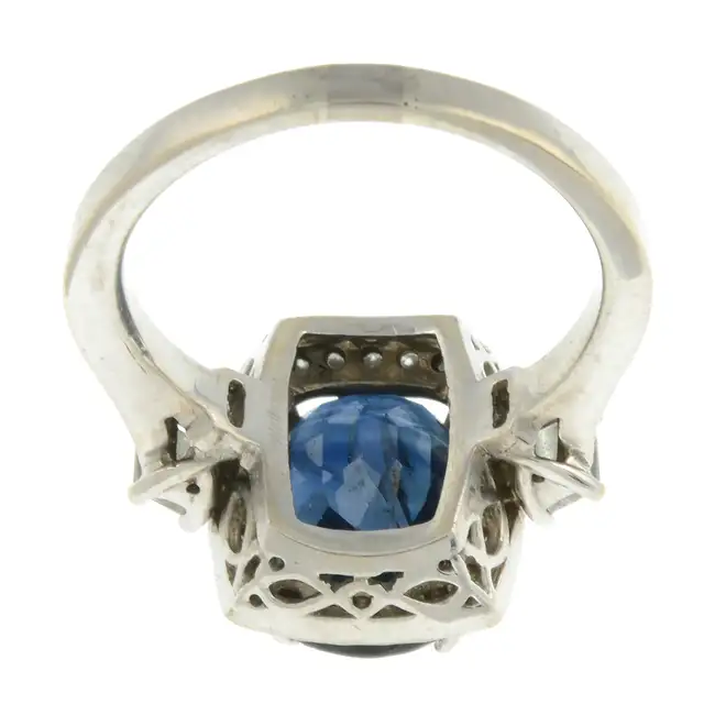 Sapphire & diamond cluster dress ring
