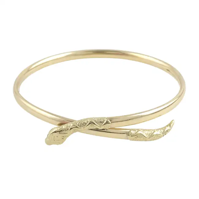 9ct gold snake bangle