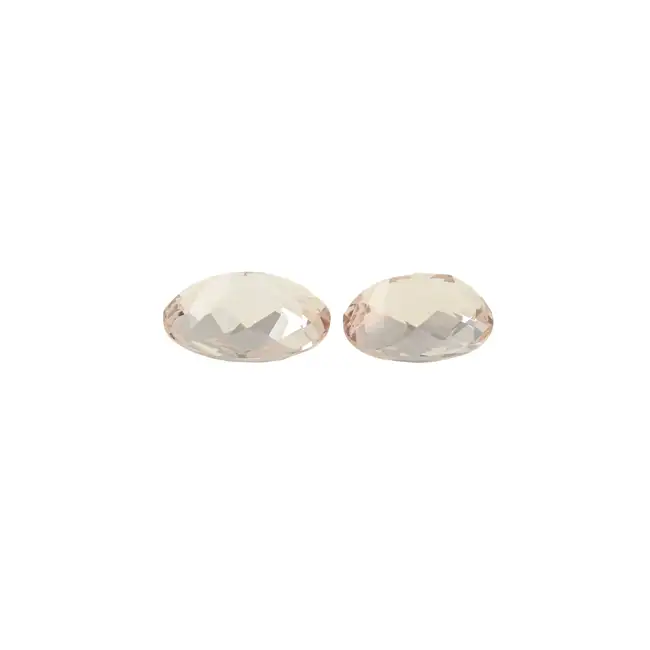 Two oval-shape morganites, 22.70ct
