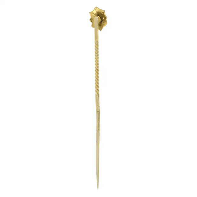 Late 19th century sapphire & split pearl stick pin