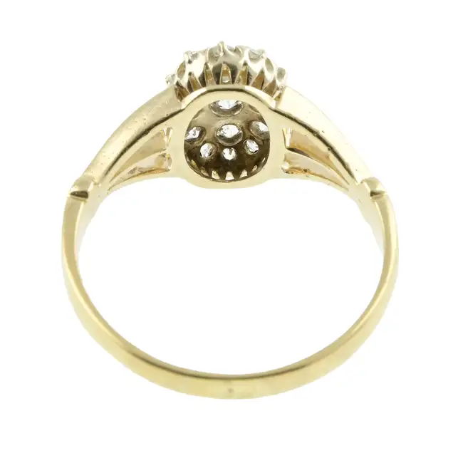 Early 20th century diamond cluster ring