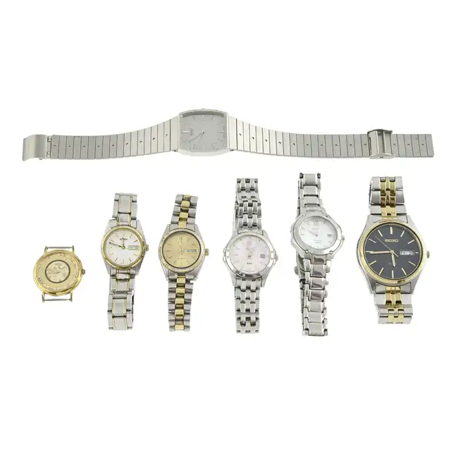 Seven Seiko watches