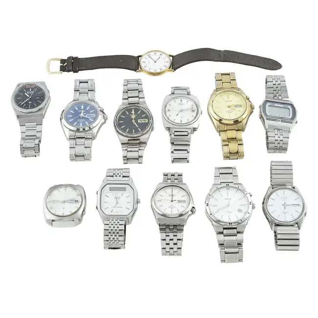 Twelve Seiko watches