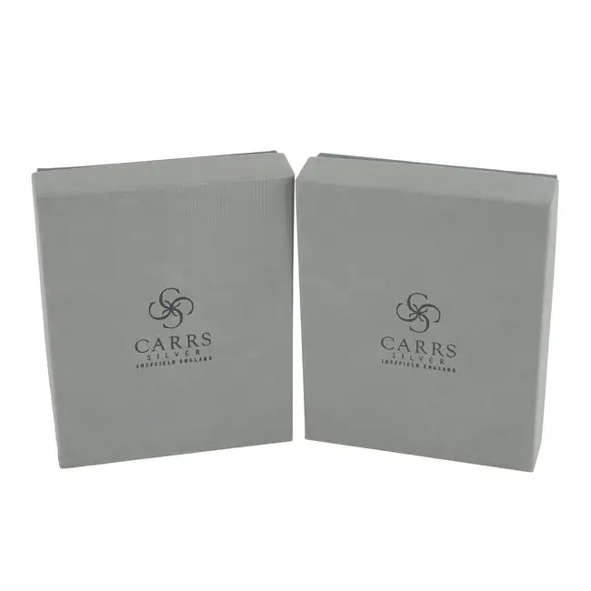Pair of Carrs 5" x 3.5" silver photograph frames 