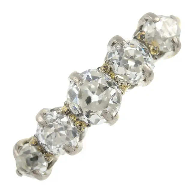 Diamond five-stone ring