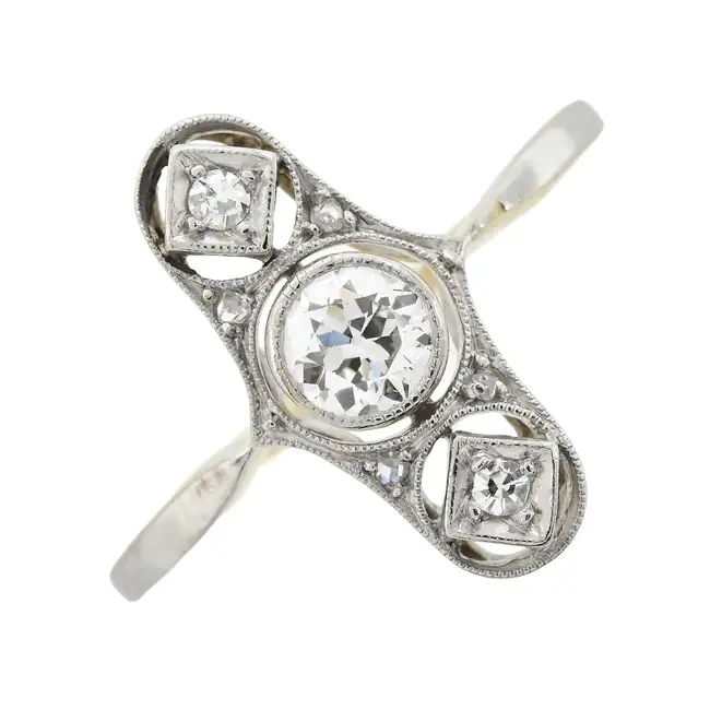 Early 20th century vari-cut diamond ring