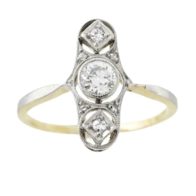 Early 20th century vari-cut diamond ring