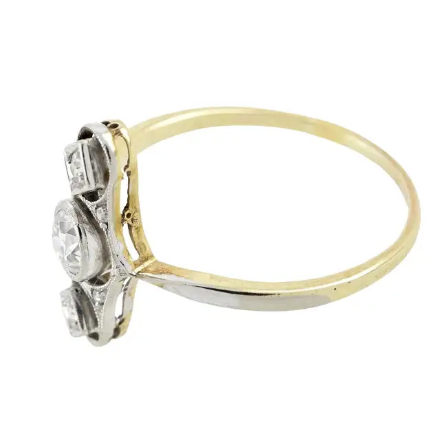 Early 20th century vari-cut diamond ring