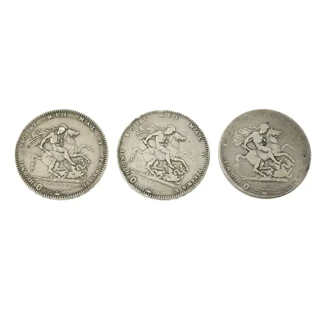 George III, Crowns 1820 LX (3)