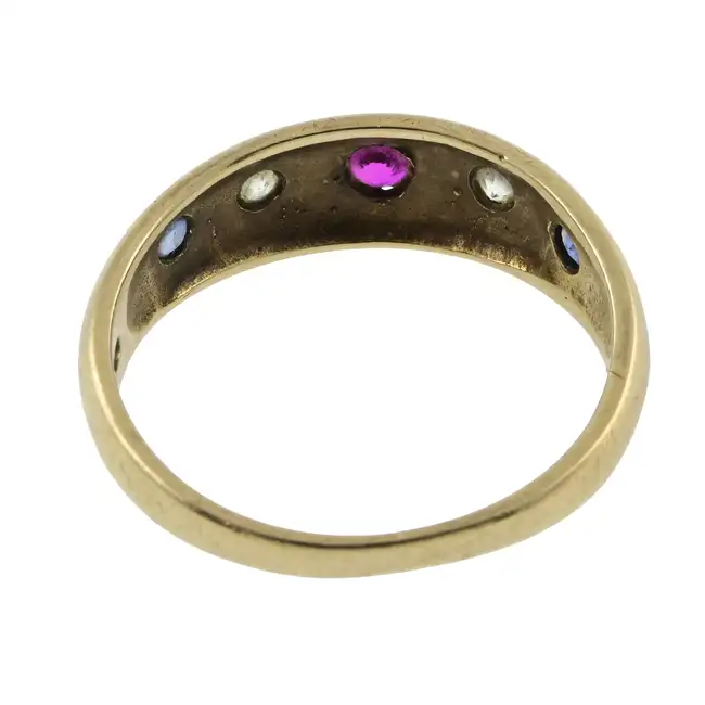 9ct gold gem-set dress ring