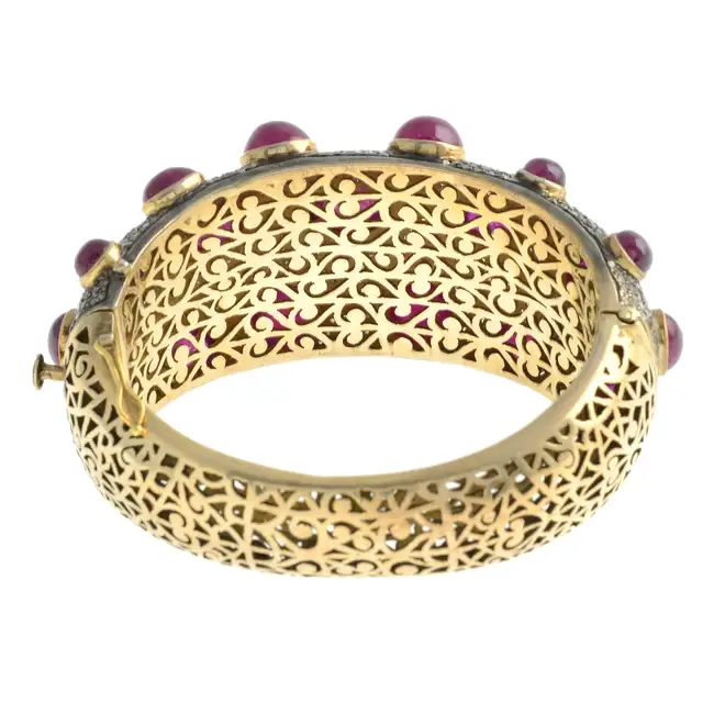 Ruby & diamond bangle