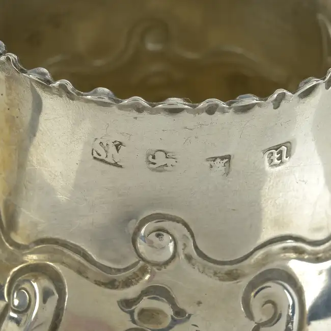 Early George III silver pedestal cream jug 