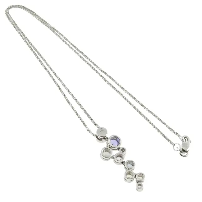 Vari-hue sapphire & diamond pendant,18ct gold chain