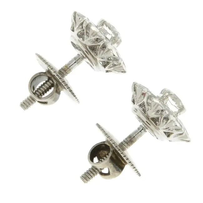 Diamond cluster stud earrings