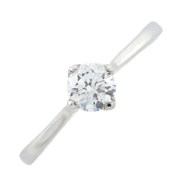 9ct gold diamond single-stone ring