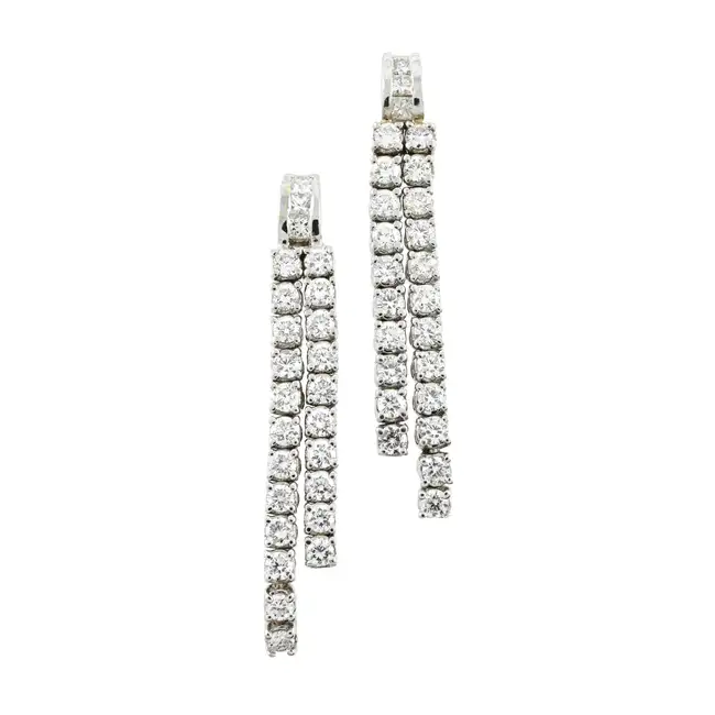 Diamond drop earrings