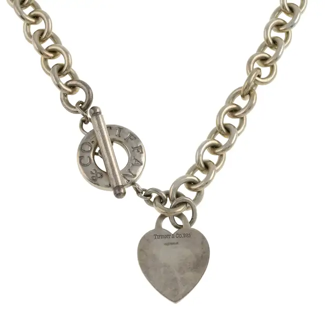Silver tag necklace, by Tiffany & Co.