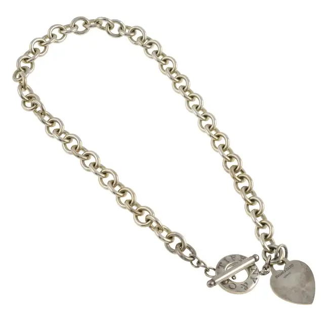 Silver tag necklace, by Tiffany & Co.