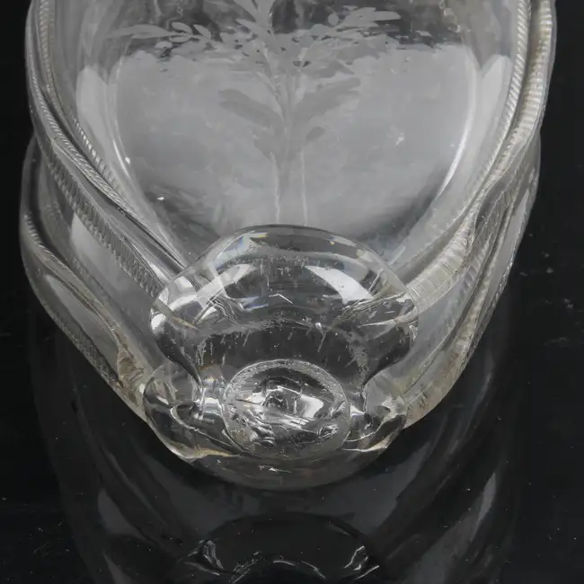 Georgian glass flask and decanter