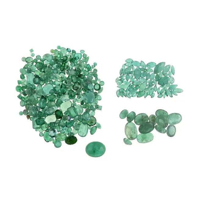Assorted emeralds, 54.85ct