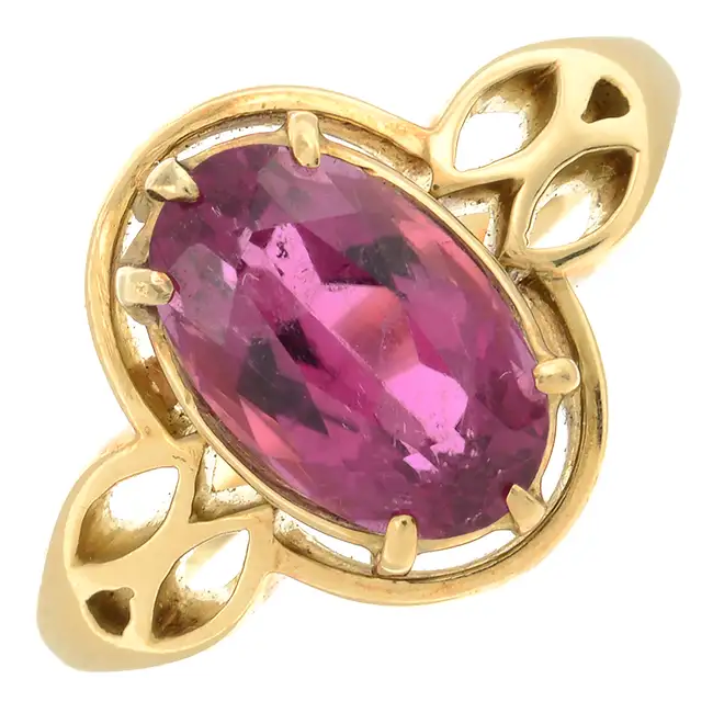 Tourmaline single-stone dress ring