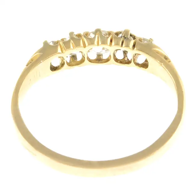 Early 20th century diamond five-stone ring