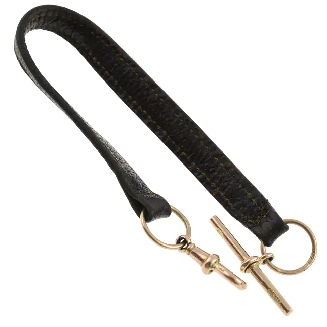 Early 20th century leather chain