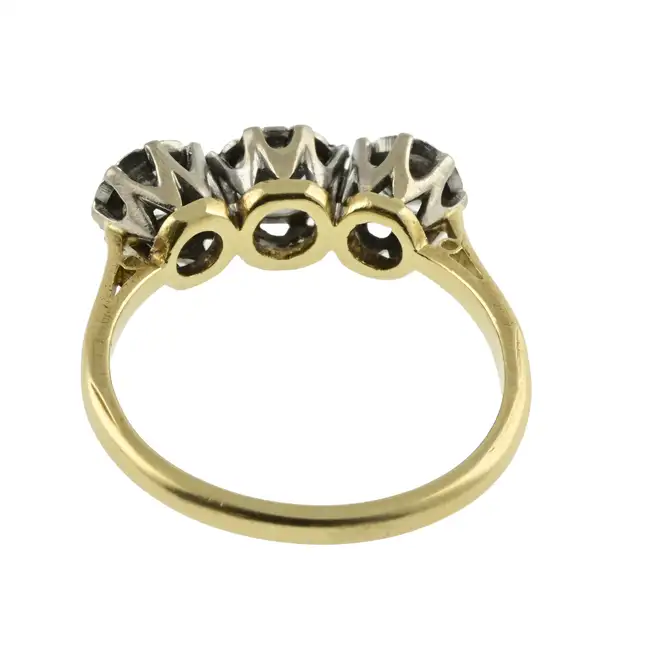 Diamond three-stone ring