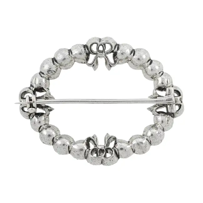 19th century silver rose-cut diamond brooch