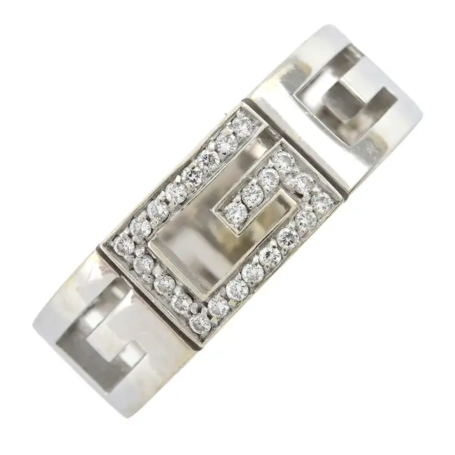 18ct gold diamond 'G' ring, by Gucci