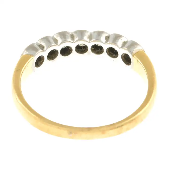 18ct gold diamond band ring 