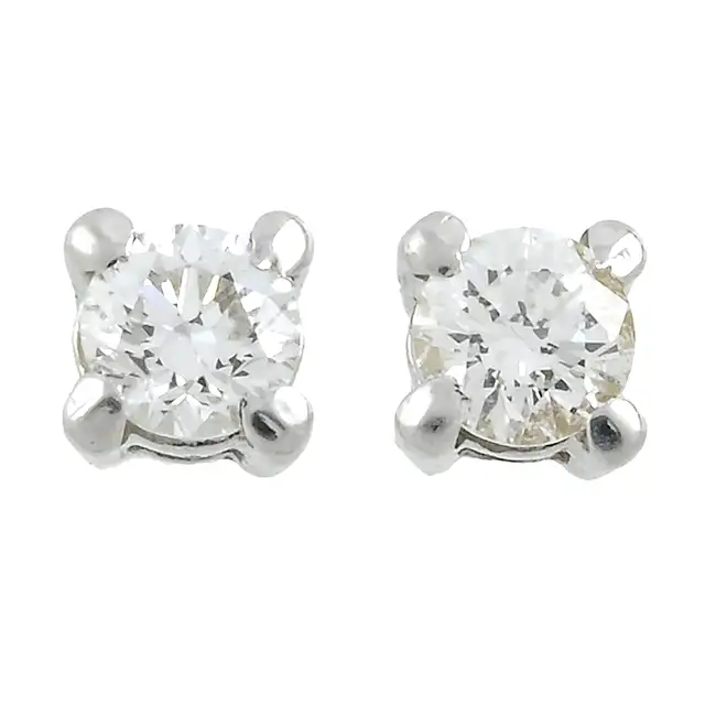 Diamond single-stone stud earrings