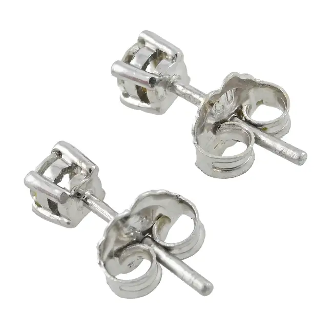 Diamond single-stone stud earrings