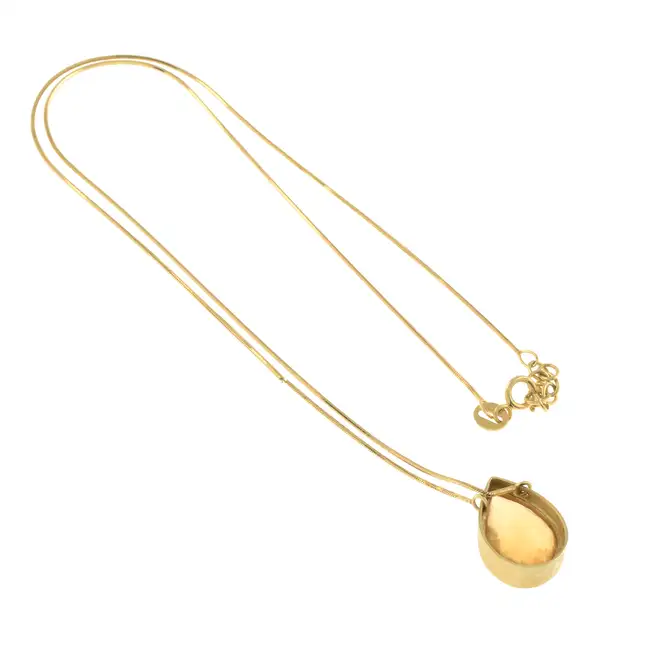 Citrine pendant, with chain