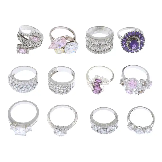 Assorted gem-set rings