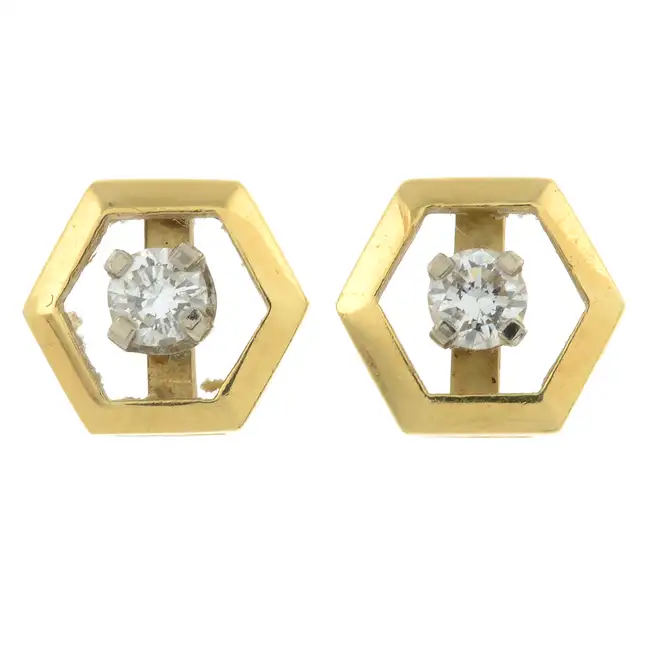 Diamond stud earrings