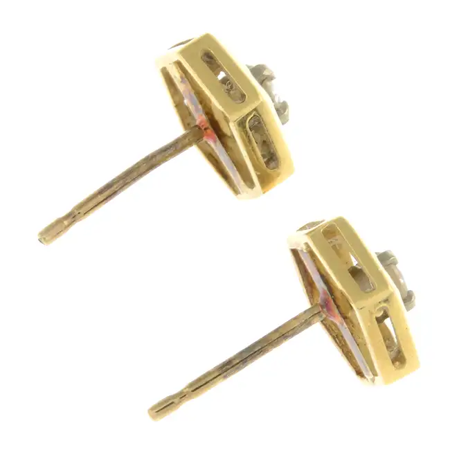 Diamond stud earrings