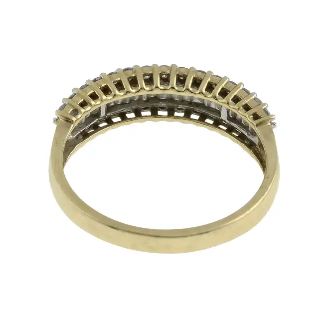 9ct gold diamond half eternity ring