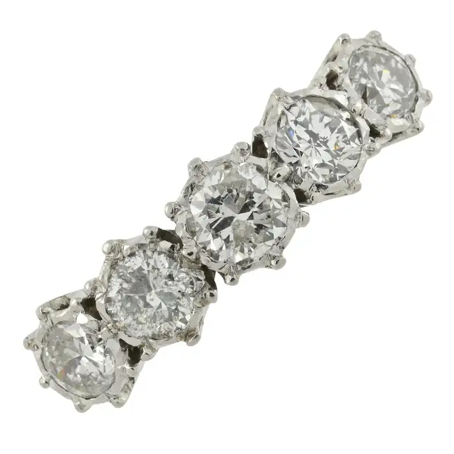 Diamond five-stone ring