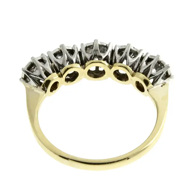 Diamond five-stone ring